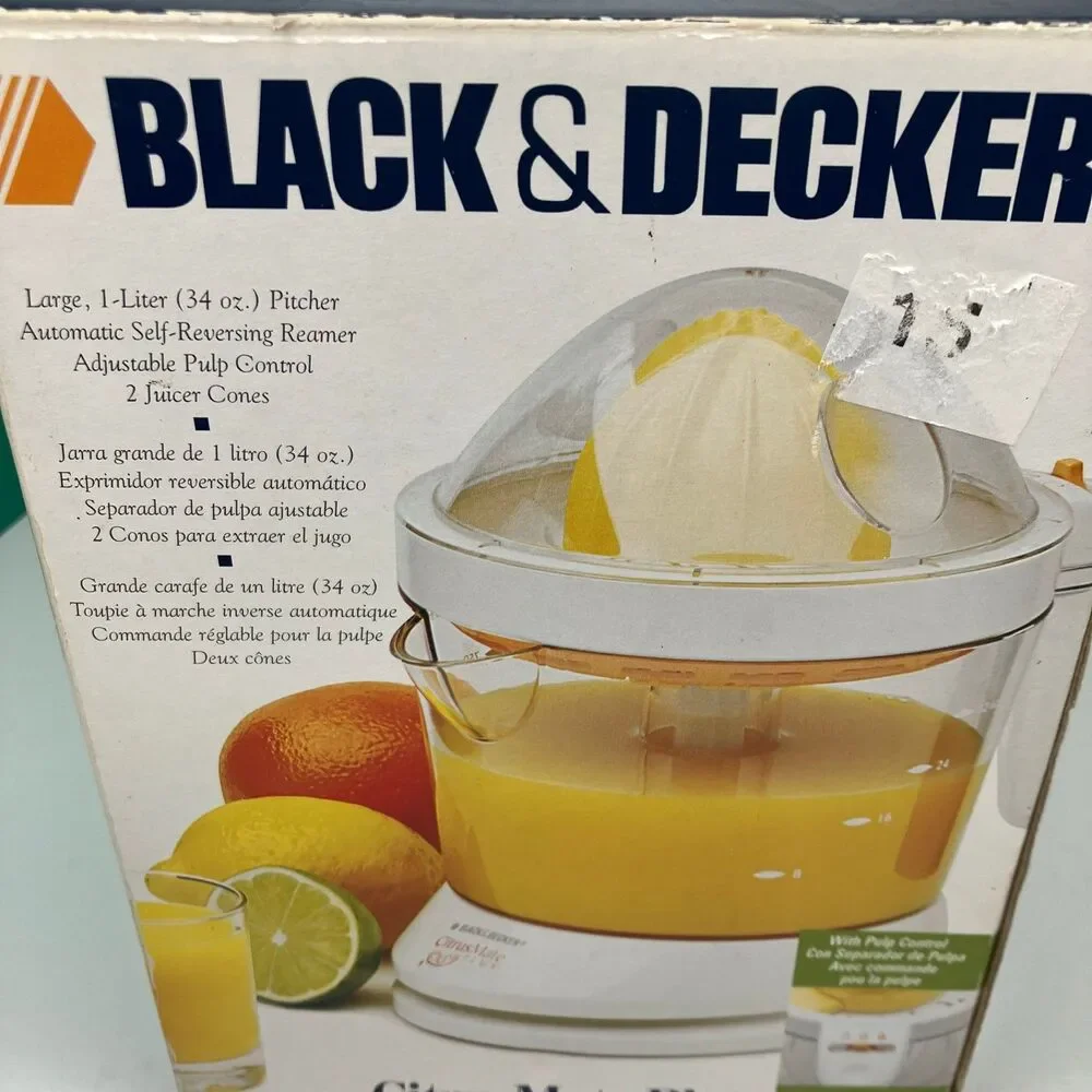 Black & Decker Citrus Mate Plus 32OZ Orange Juicer w/ Pulp Strainer CJ525 New